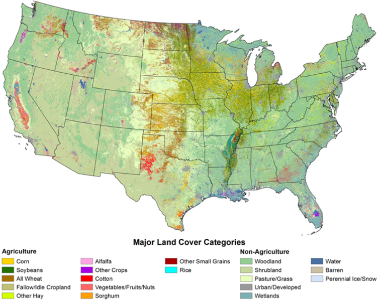 Map of Cropland Data Layer